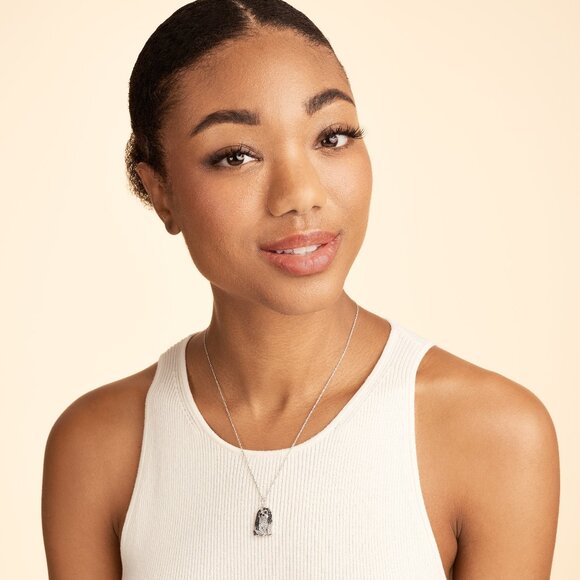 Cavalier King Charles Sterling Silver Pendant Cubic Zironia Crystal Necklace - Picture 5 of 6